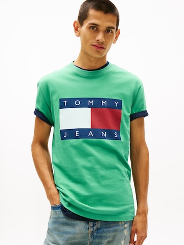 Tommy Jeans Majica | zelena barva: sprednja stran