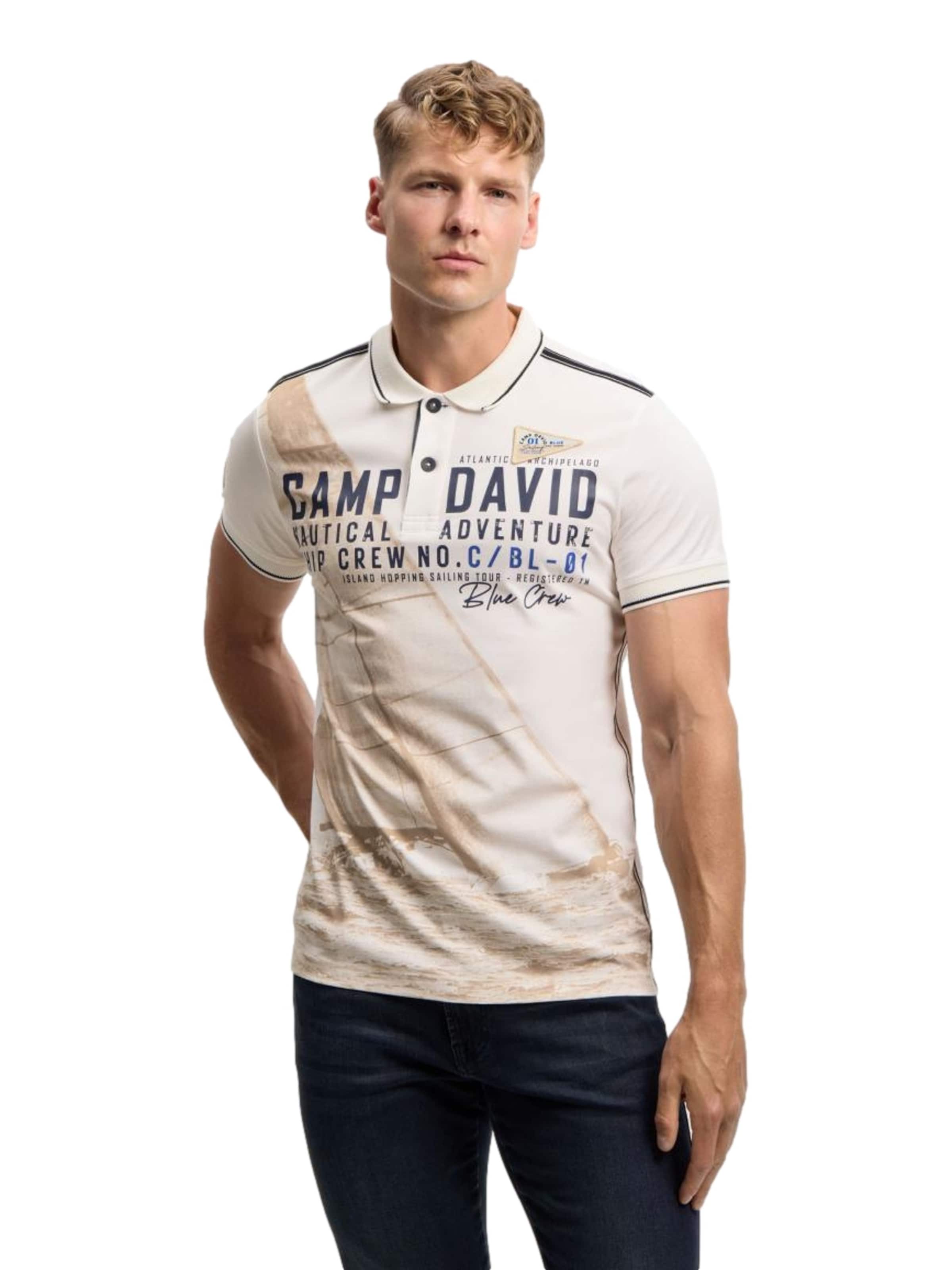 CAMP DAVID Футболка в Белый: спереди