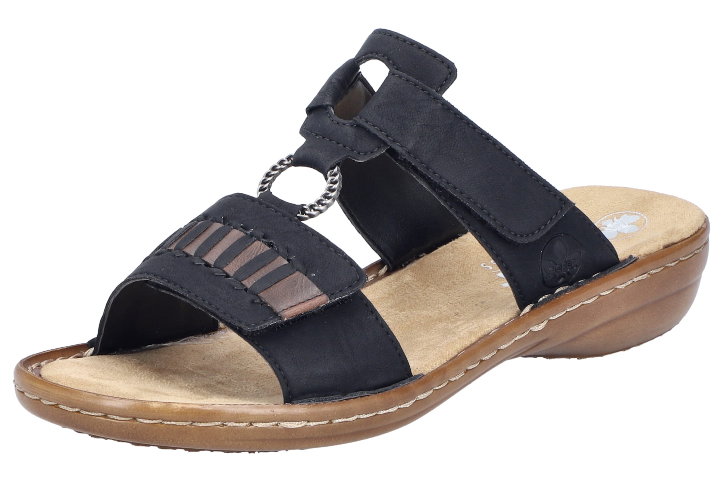 Mule Rieker en noir : devant