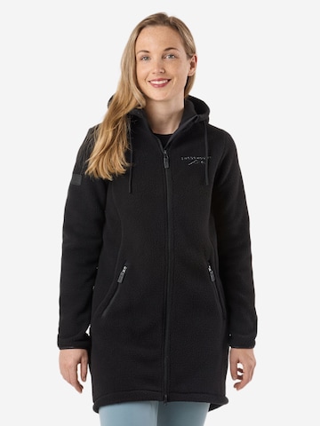 SWEDEMOUNT Fleece jas 'Nordkap' in Zwart: voorkant