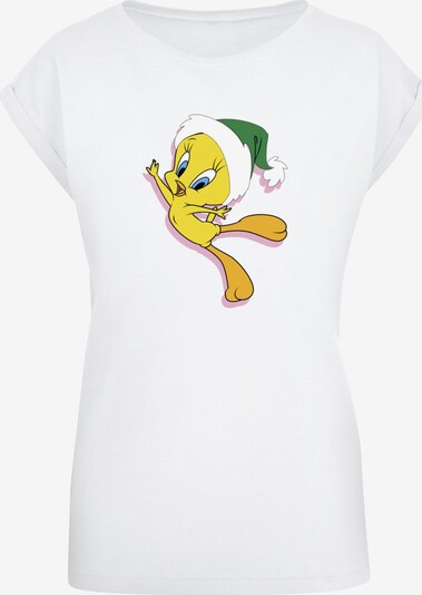 ABSOLUTE CULT Shirt 'Looney Tunes - Tweety Christmas Hat' in de kleur Geel / Groen / Zwart / Wit, Productweergave