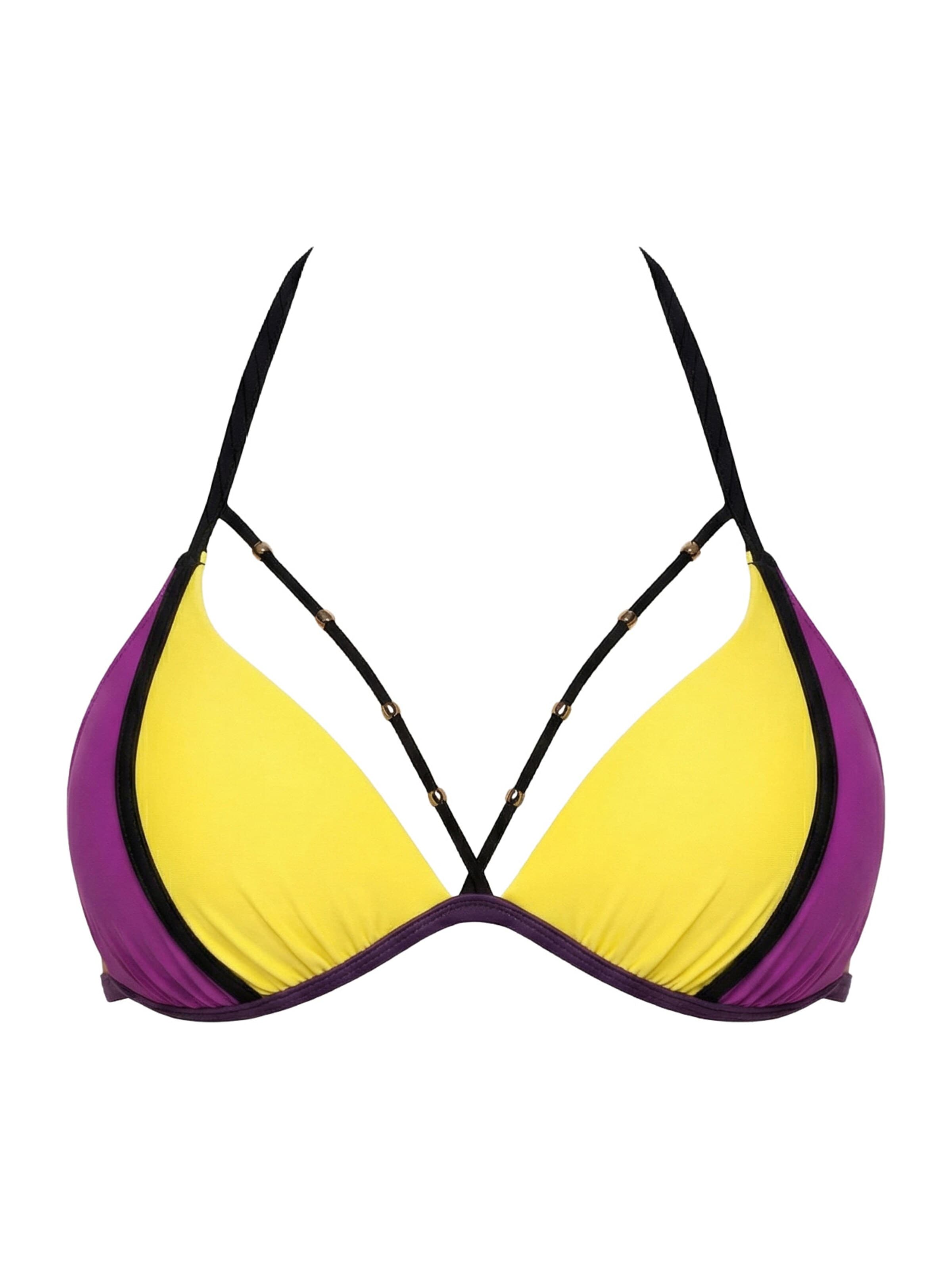 Marko Push-up Góra bikini 'Rose M-818 (5)' w kolorze żółty: przód