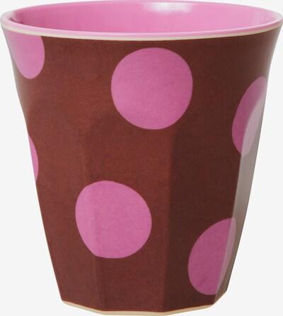 Rice Trinkbecher 'Soft Pink Dots' in braun / pink, Produktansicht