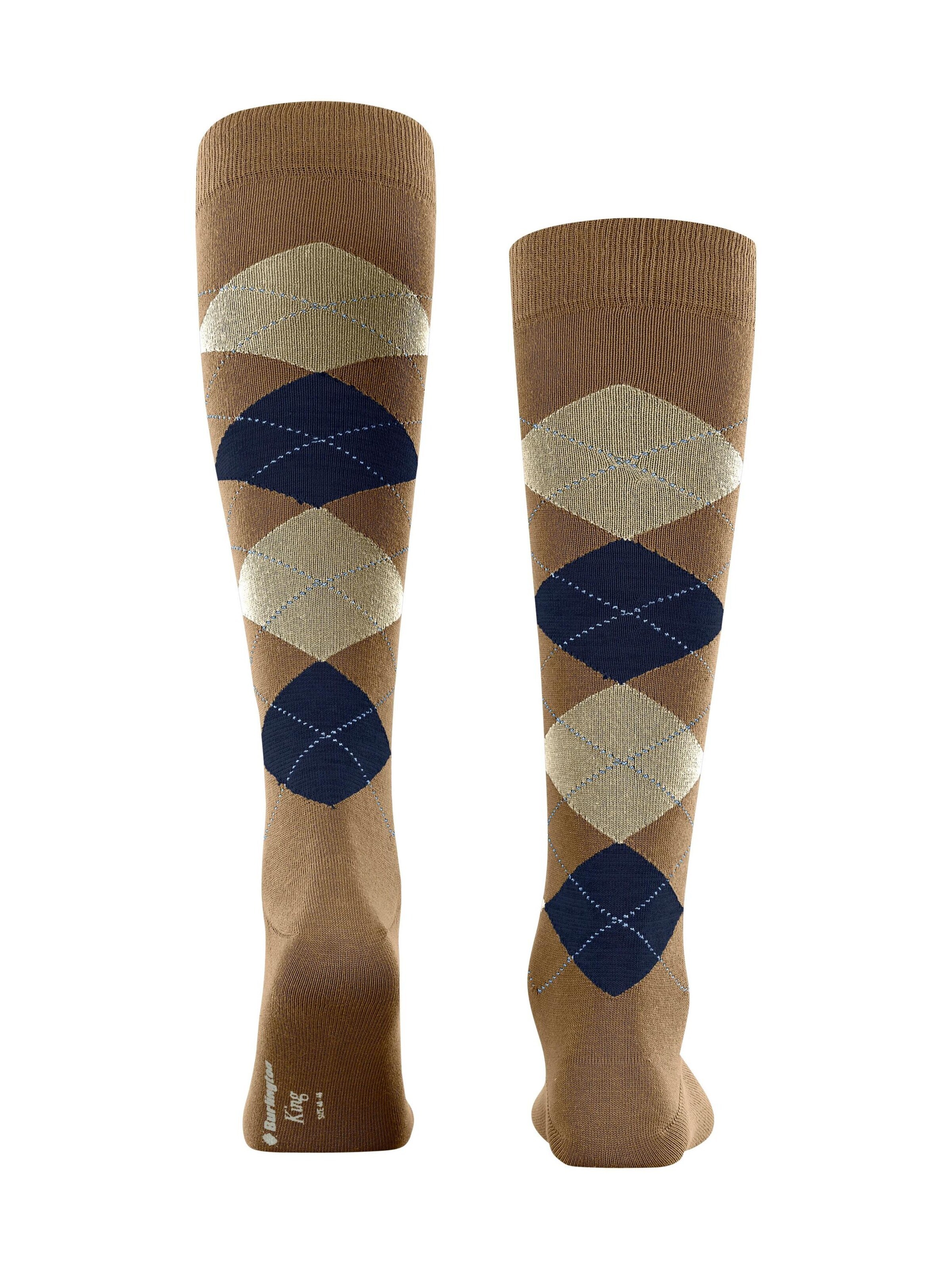 BURLINGTON Knee High Socks 'King' in Brown