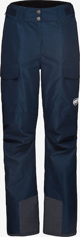 MAMMUT Regular Outdoor Pants 'Fall Line' in Blue: front