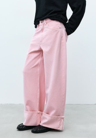 Pull&Bear Baggy Jeans in Roze: voorkant