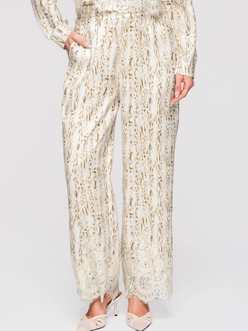 Ombre Wide leg Broek in Beige
