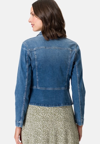 zero Jeansjacke mit Schößchen in Blau