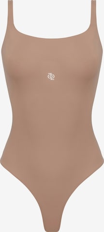 GOD SAVE QUEENS Bodysuit in Brown: front