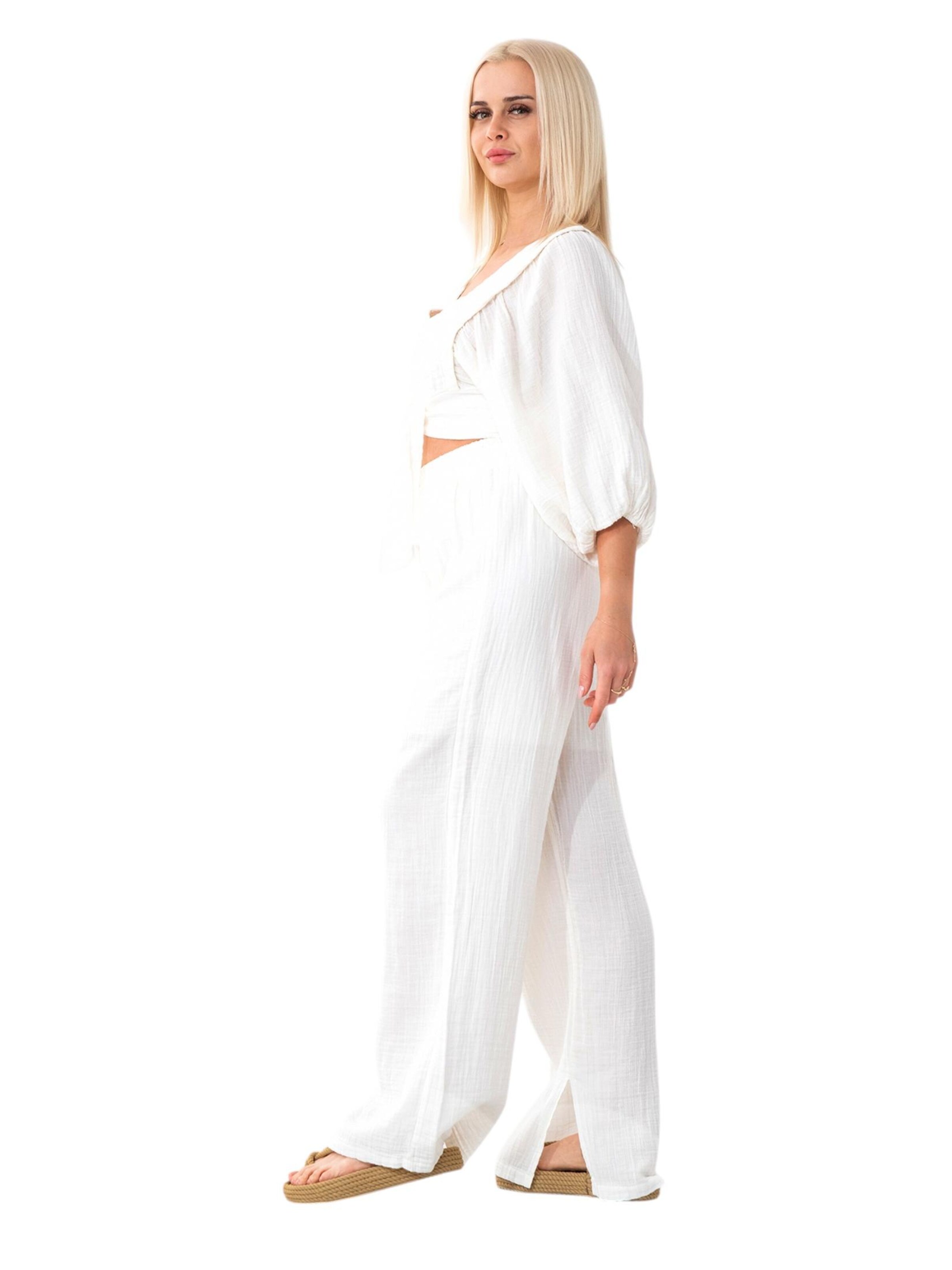 WENOR Hjemmedragt 'FLOWSET' i hvid