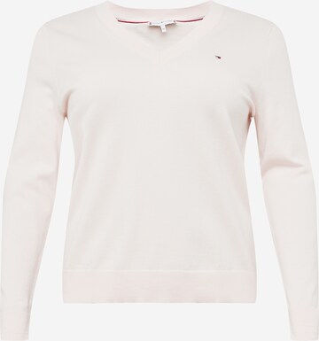 Tommy Hilfiger Curve Trui in Roze: voorkant