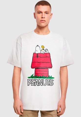 Merchcode Shirt 'Peanuts Snoopy Sleep' in Wit: voorkant