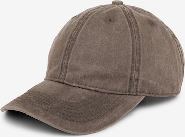 styleBREAKER Cap 'Vintage Cap in washed Optik' in Grau: Vorderseite