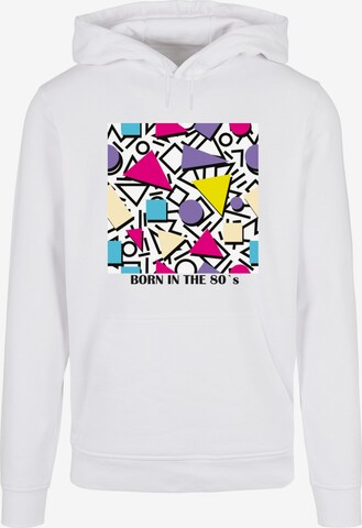 Felpa 'Geometric Retro' di Mister Tee in bianco: frontale