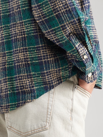 Woodbird Comfort Fit Košeľa 'Jong Em' - Zelená