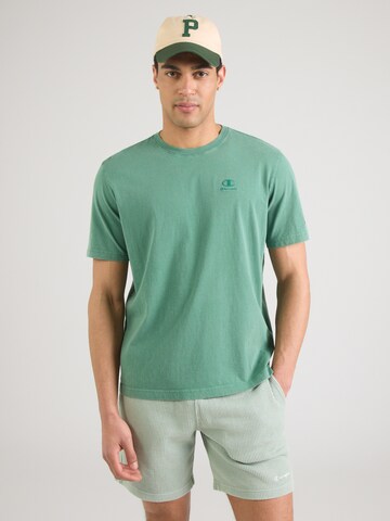 T-Shirt Champion Authentic Athletic Apparel en vert : devant