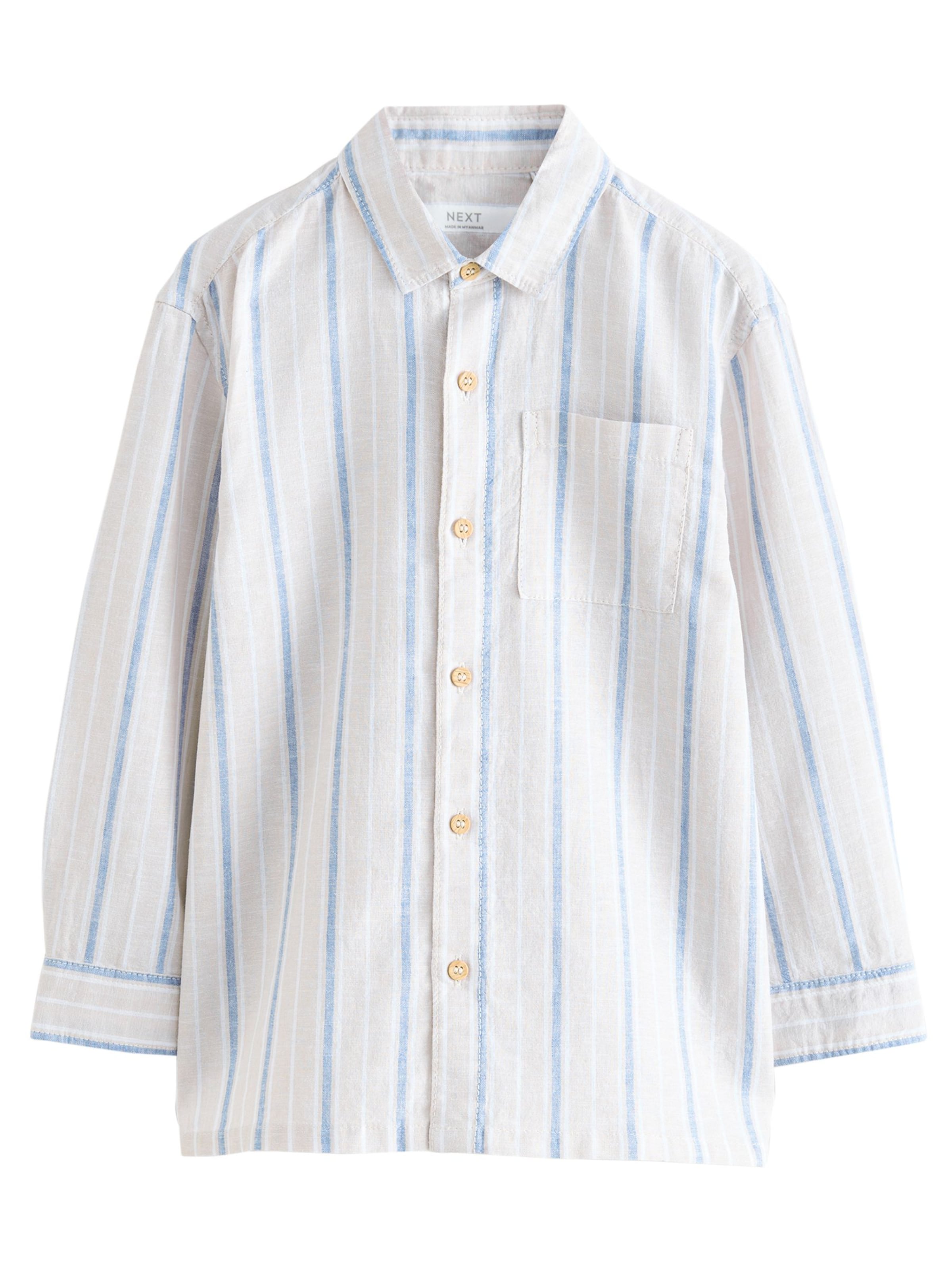 Next Comfort Fit Πουκάμισο σε μπεζ: μπροστά