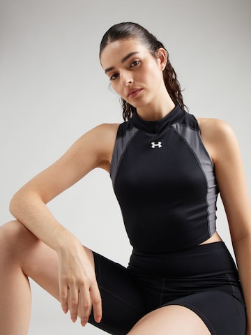 UNDER ARMOUR Športni top | črna barva: sprednja stran