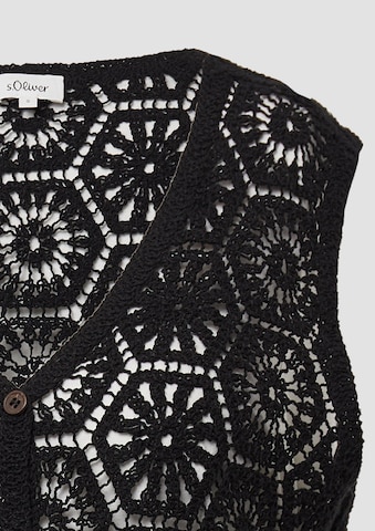 s.Oliver Gebreide bodywarmer in Zwart