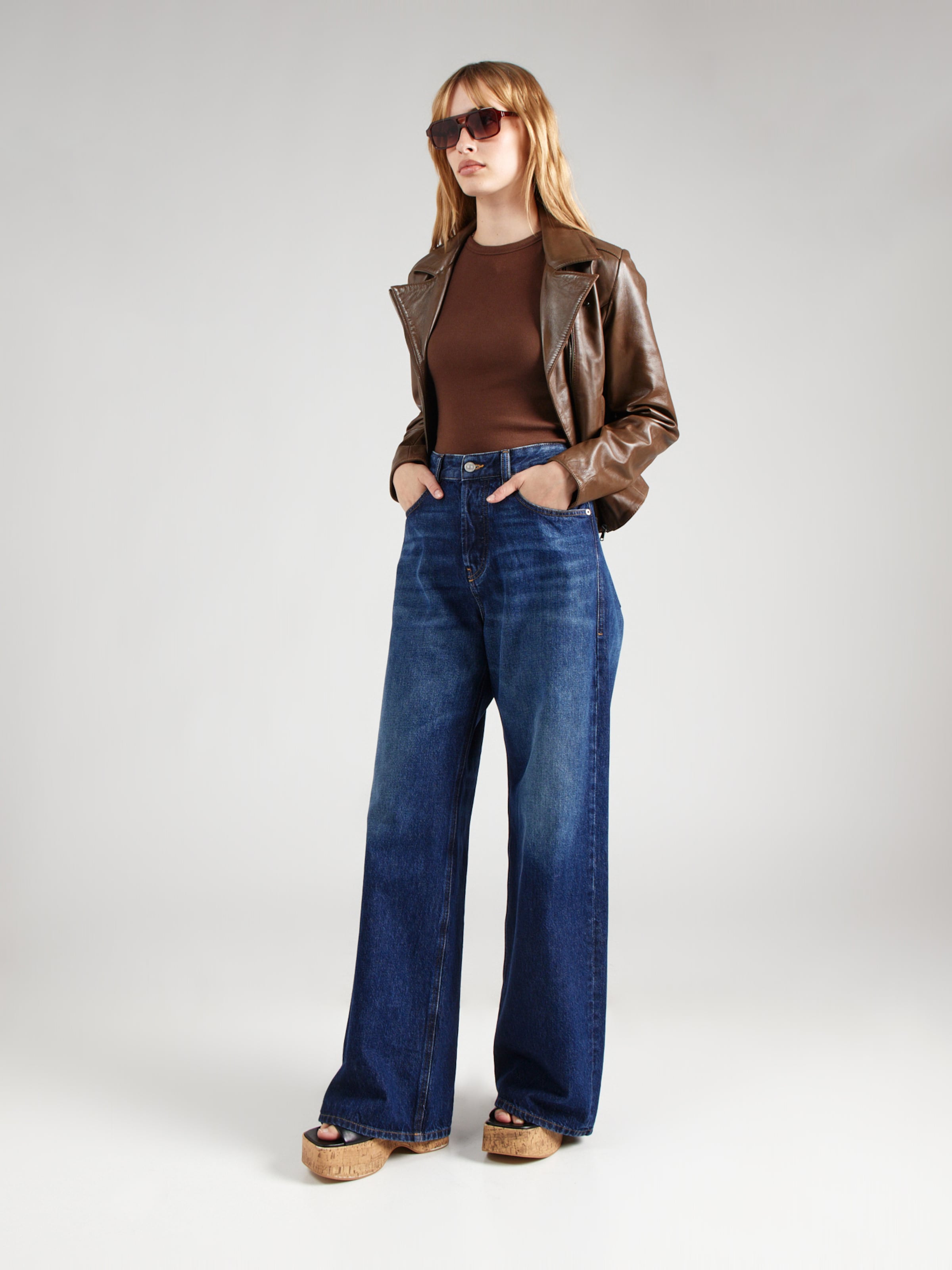 マーフィ Nappa leather pea coat, chocolate | Weekend Max Mara