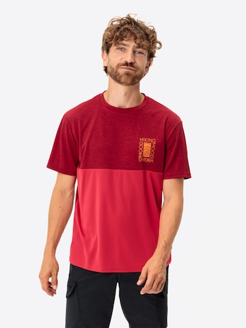 VAUDE Functioneel shirt 'Neyland' in Rood: voorkant
