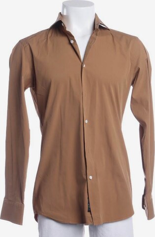 BOSS Button Up Shirt in M in Brown: front