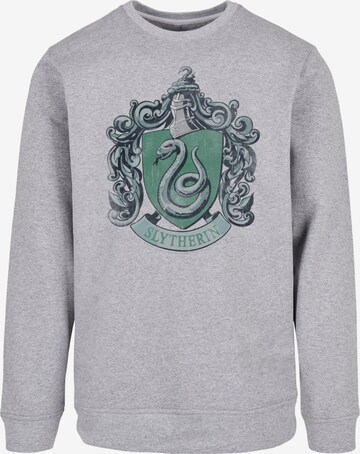 ABSOLUTE CULT Sweatshirt 'Harry Potter - Distressed Slytherin' in Grijs: voorkant