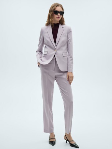 MANGO Regular Pleated Pants 'BOREAL' in Purple