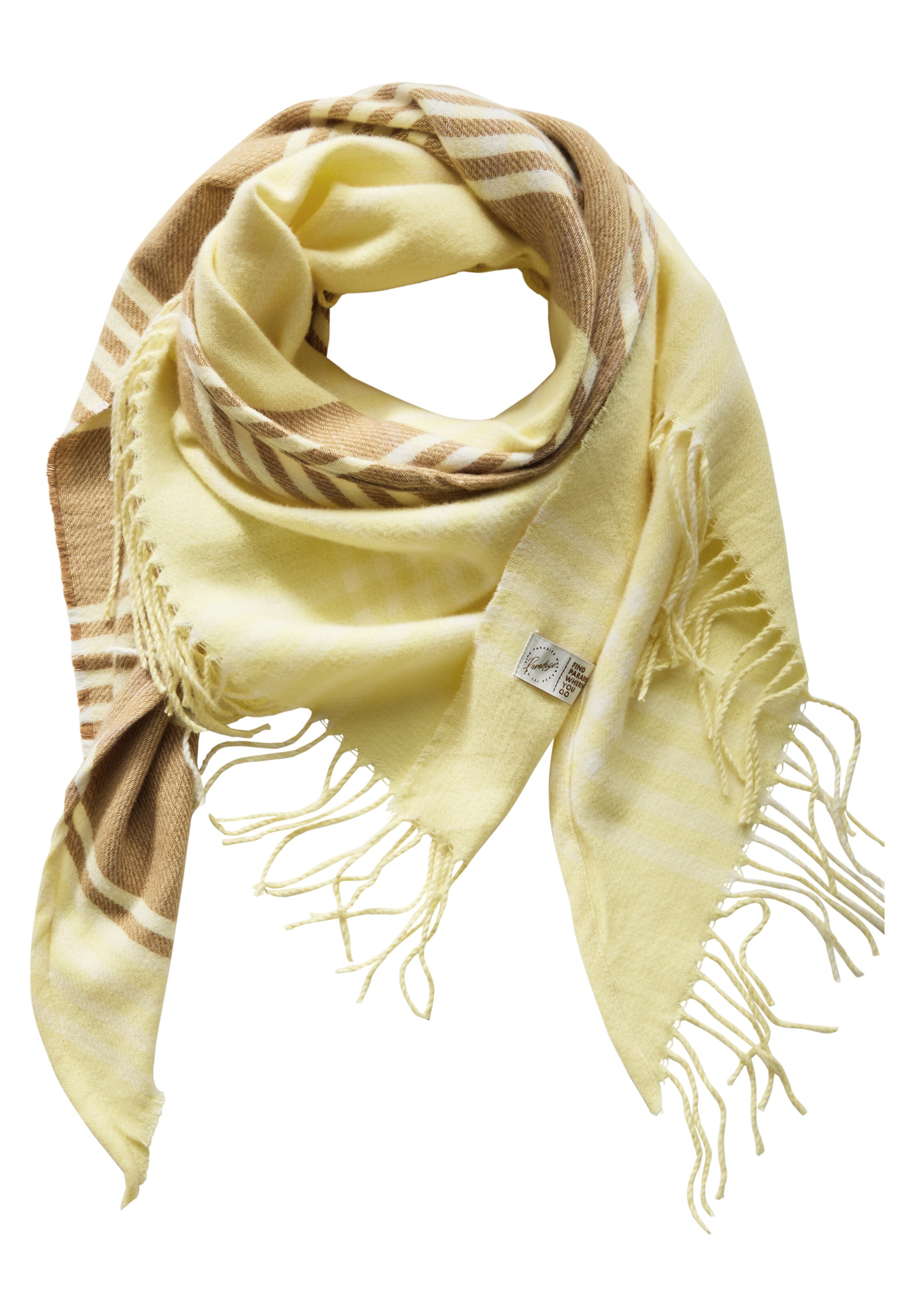 STREET ONE Colorblock Dreieckstuch in gelb, Produktansicht