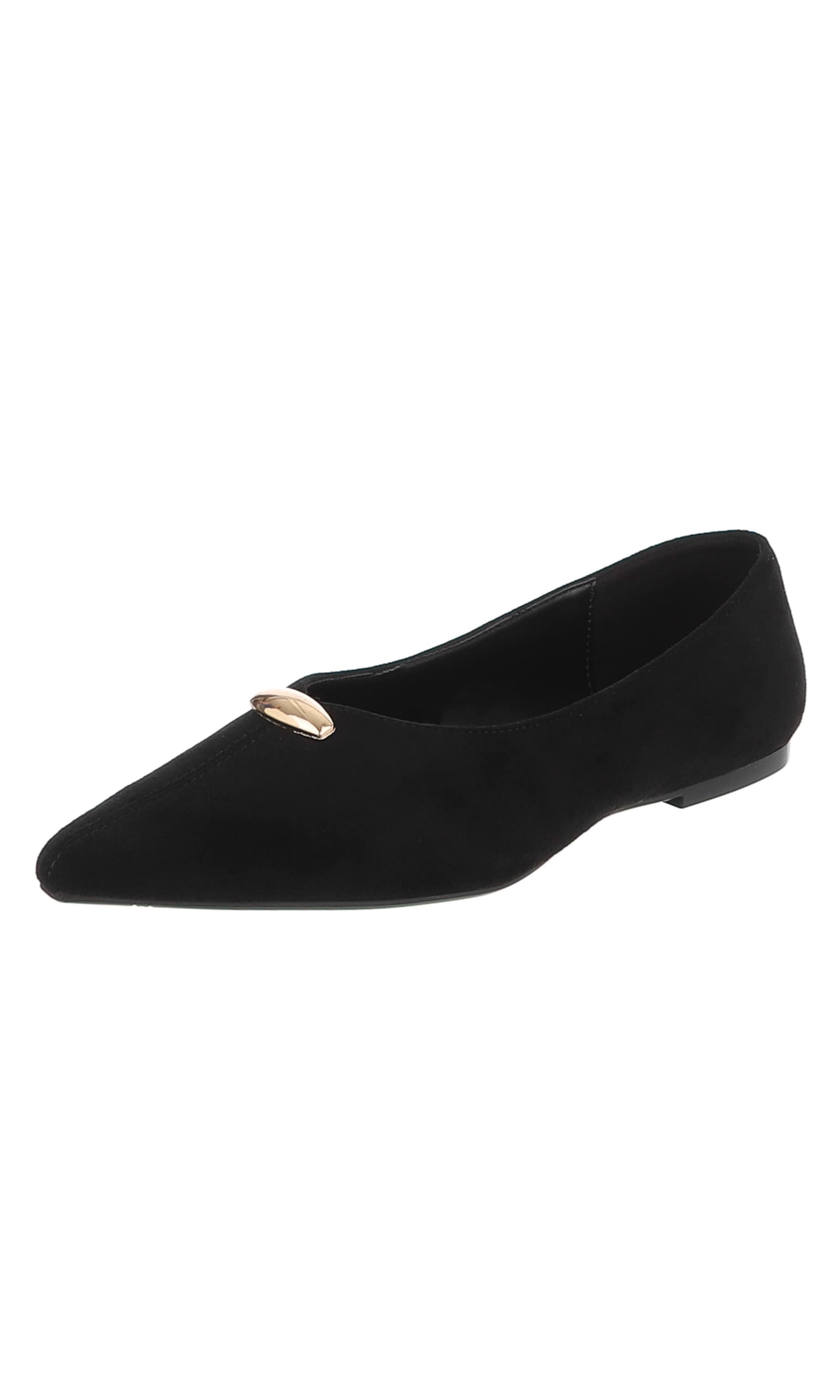 Ital-Design Ballet Flats in Black: front