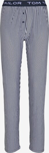 TOM TAILOR Pantalon de pyjama en bleu foncé / blanc, Vue avec produit