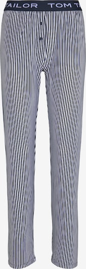 TOM TAILOR Pidžama hlače u tamno plava / bijela, Pregled proizvoda