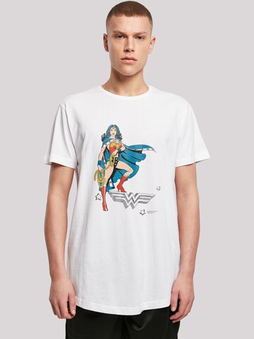 F4NT4STIC Shirt 'DC Comics Wonder Woman Standing' in Wit: voorkant