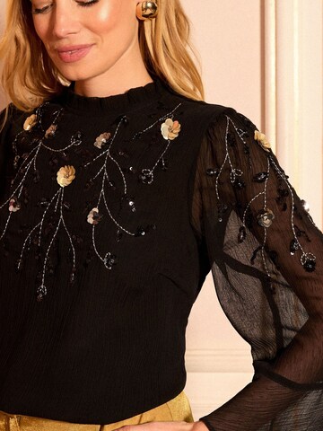 love & roses Blouse in Black