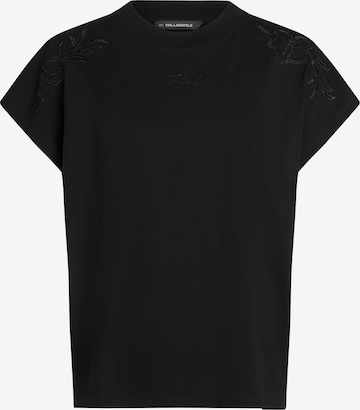 juoda Karl Lagerfeld Marškinėliai: priekis