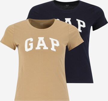 Gap Petite T-Shirt 'FRANCHISE' in Braun: predná strana