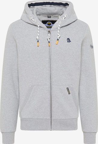 Schmuddelwedda Zip-Up Hoodie in Grey: front