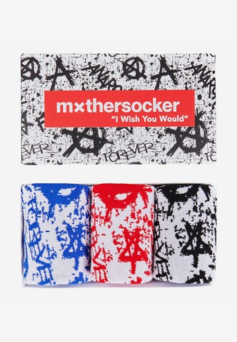 Mxthersocker Socks 'UNHINGED - ANARCHY' in White