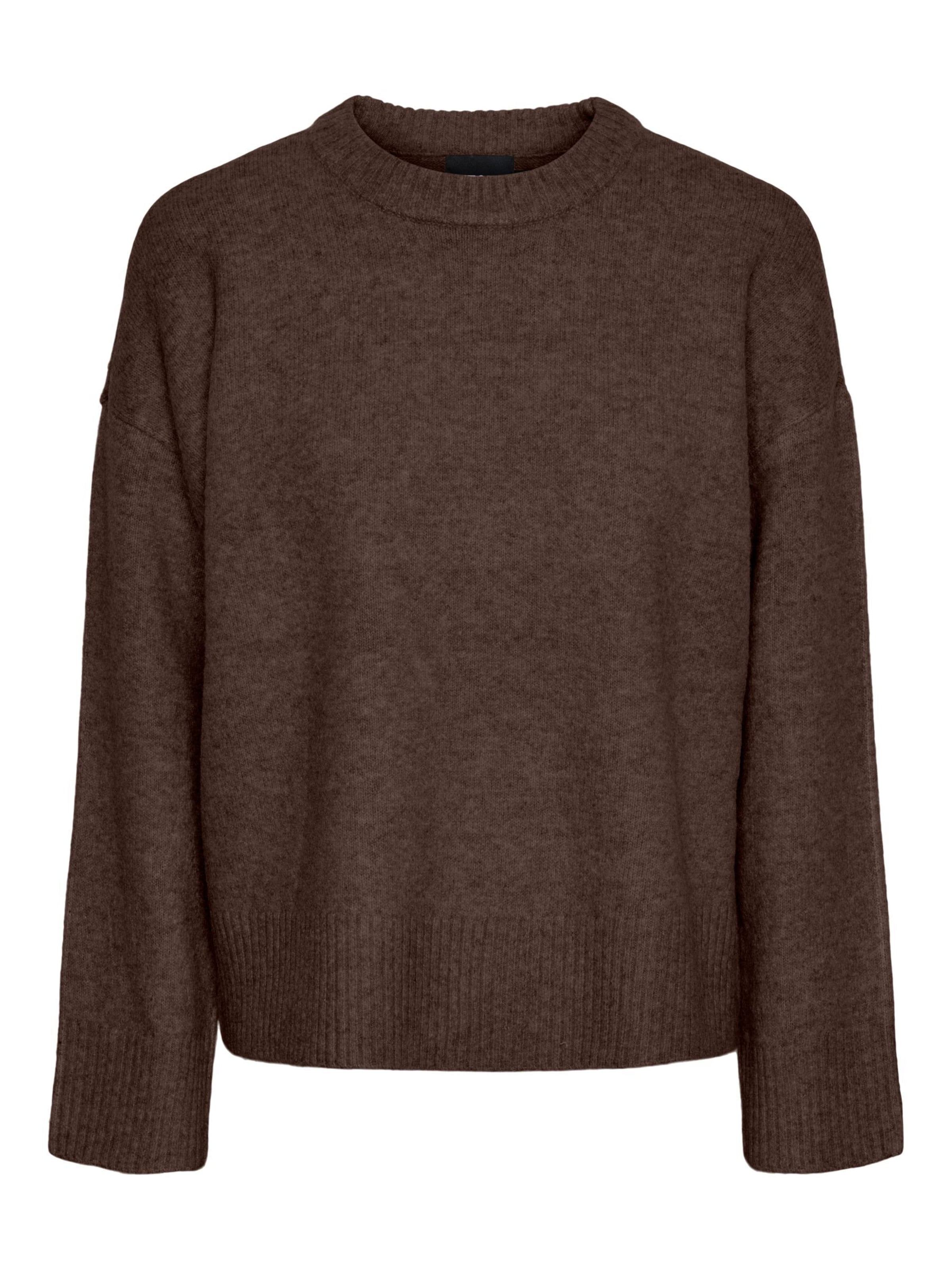 PIECES Trui 'PCAna' in Bruin: voorkant