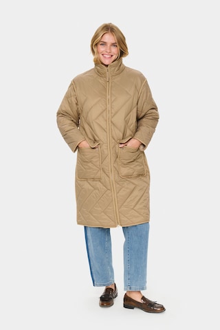 SAINT TROPEZ Between-seasons coat 'Lucinda' in Brown