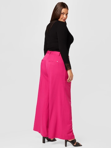 Tommy Hilfiger Curve Wide leg Pleat-Front Pants in Pink