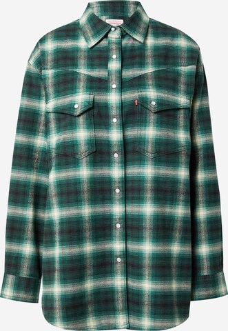 LEVI'S ® Blouse 'Dorsey XL Western' in Green: front