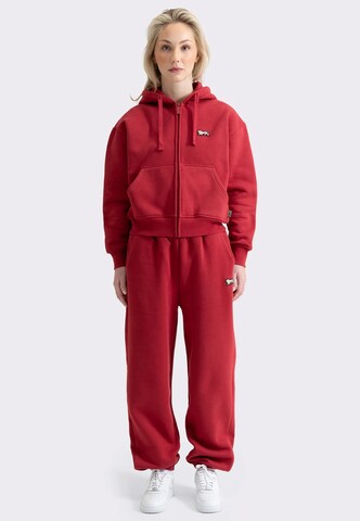 LONSDALE Joggingpak 'Sundridge' in Rood: voorkant