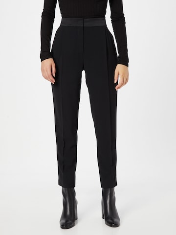 Marella Regular Pleat-Front Pants 'IZABEL' in Black: front