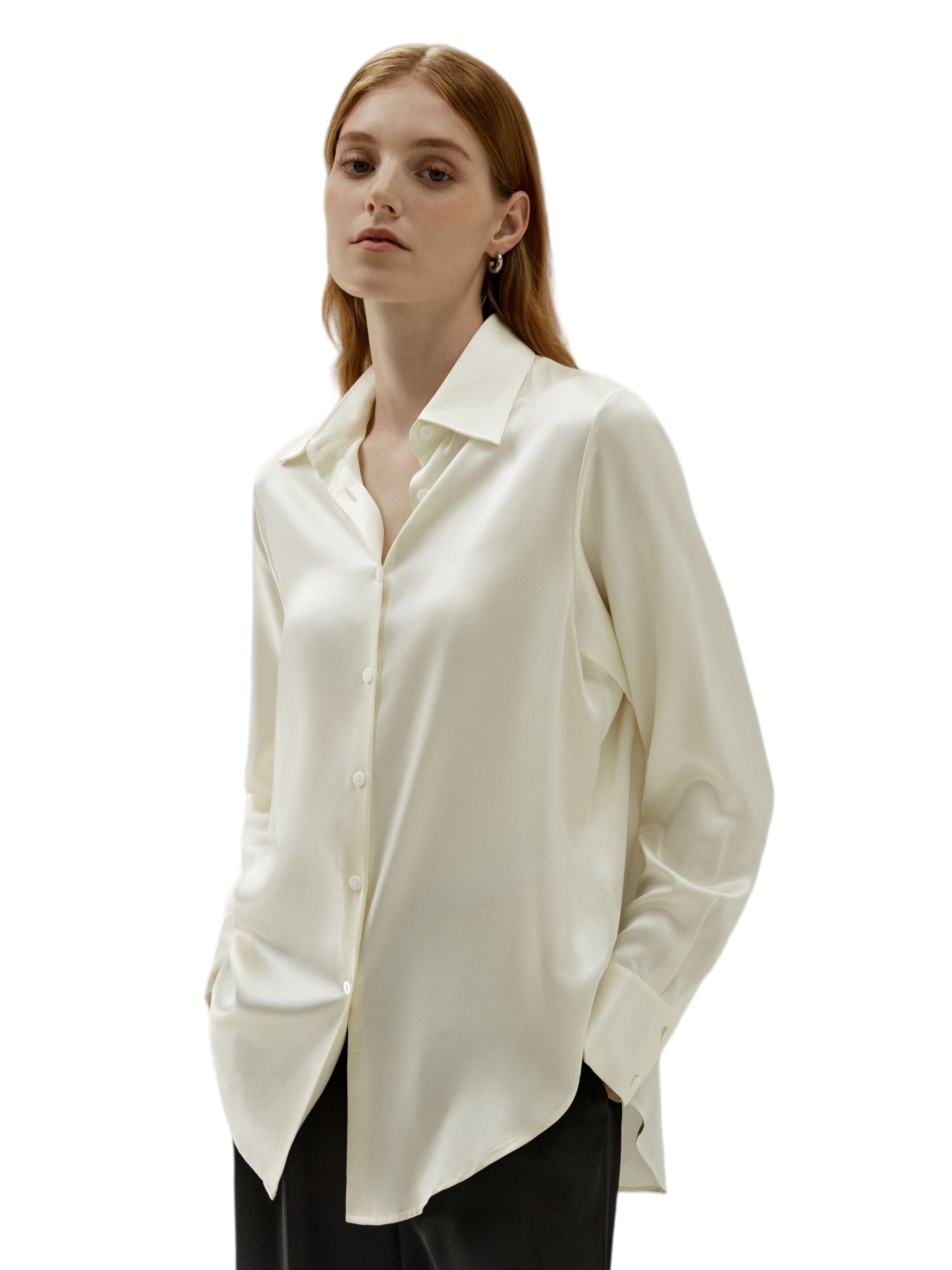 Lilysilk Blouse in Wit: voorkant