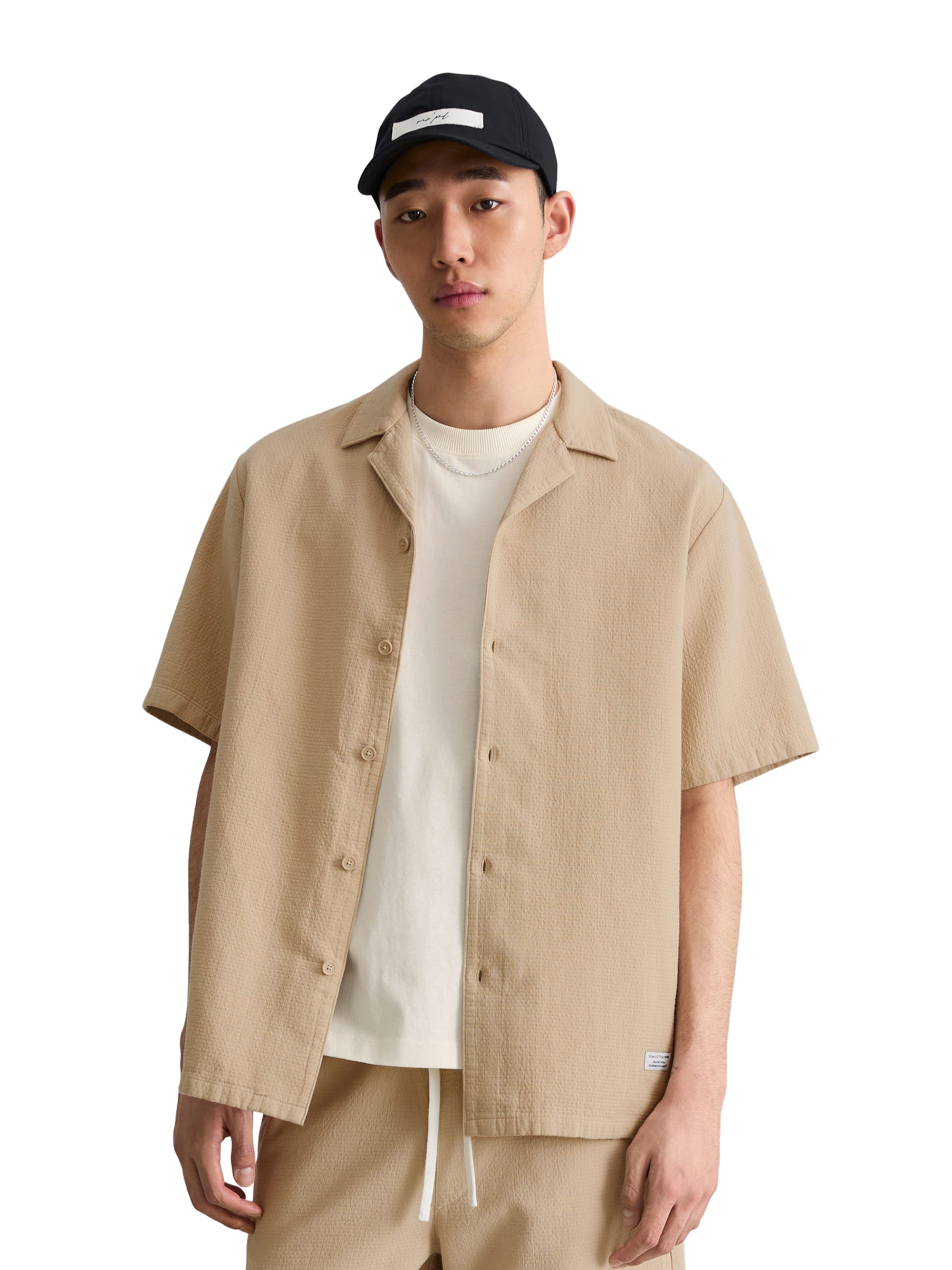 Marc O'Polo DENIM Comfort Fit Hemd in Beige: Vorderseite