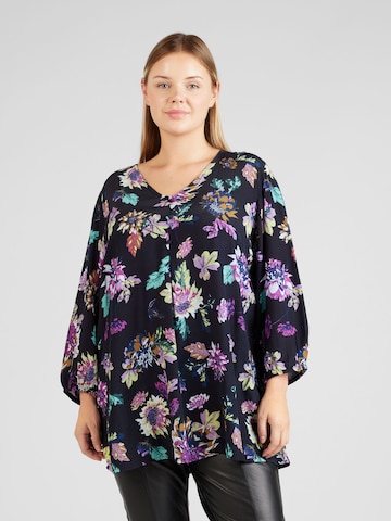 ONLY Carmakoma Blouse 'ANTONA LIFE' in Zwart: voorkant