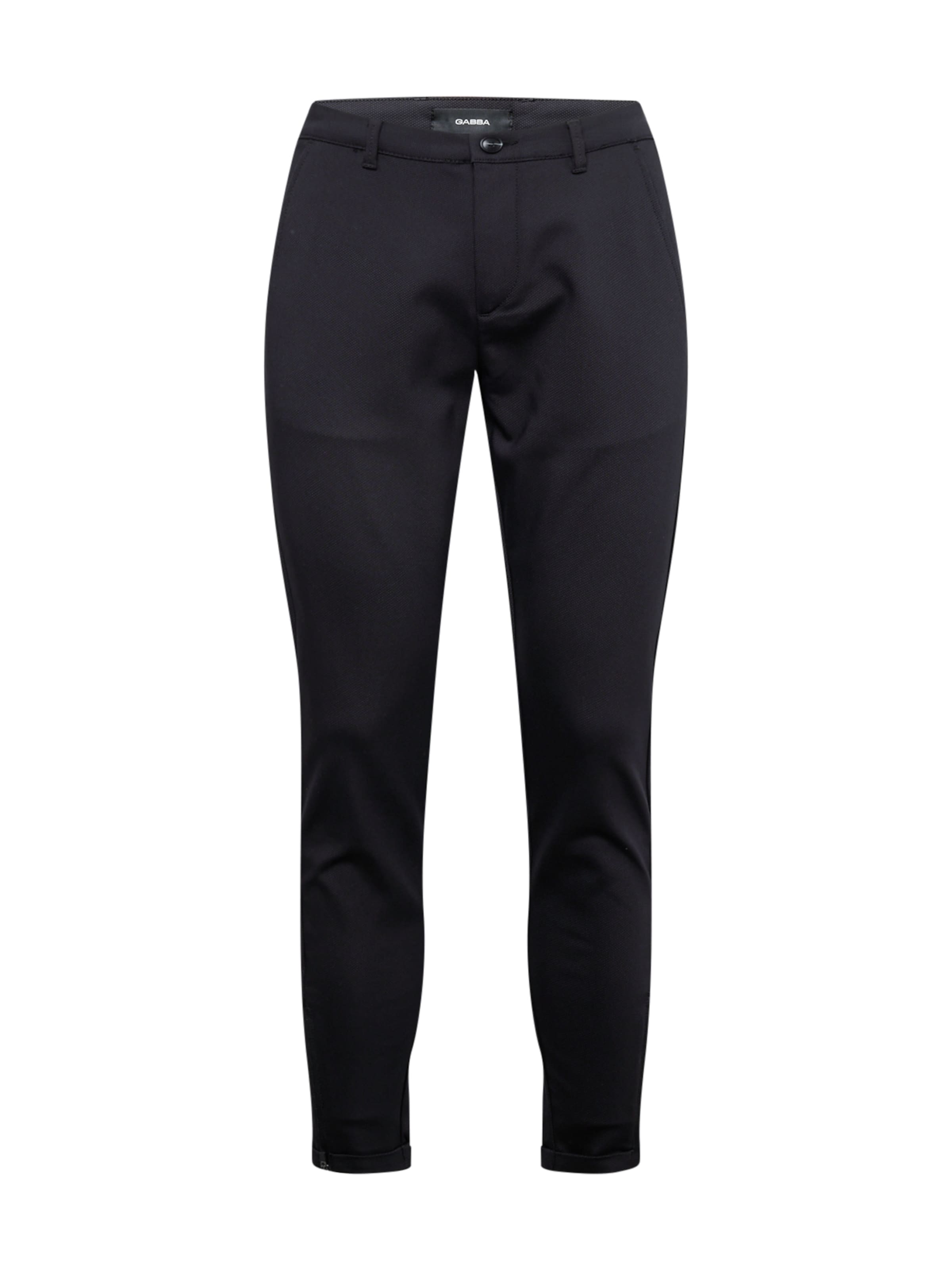 GABBASlimfit Chino hlače 'Pisa' - crna boja: prednji dio