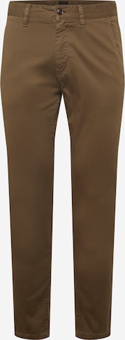 BOSS Orange - Slimfit Calças chino 'Taber' em verde: frente