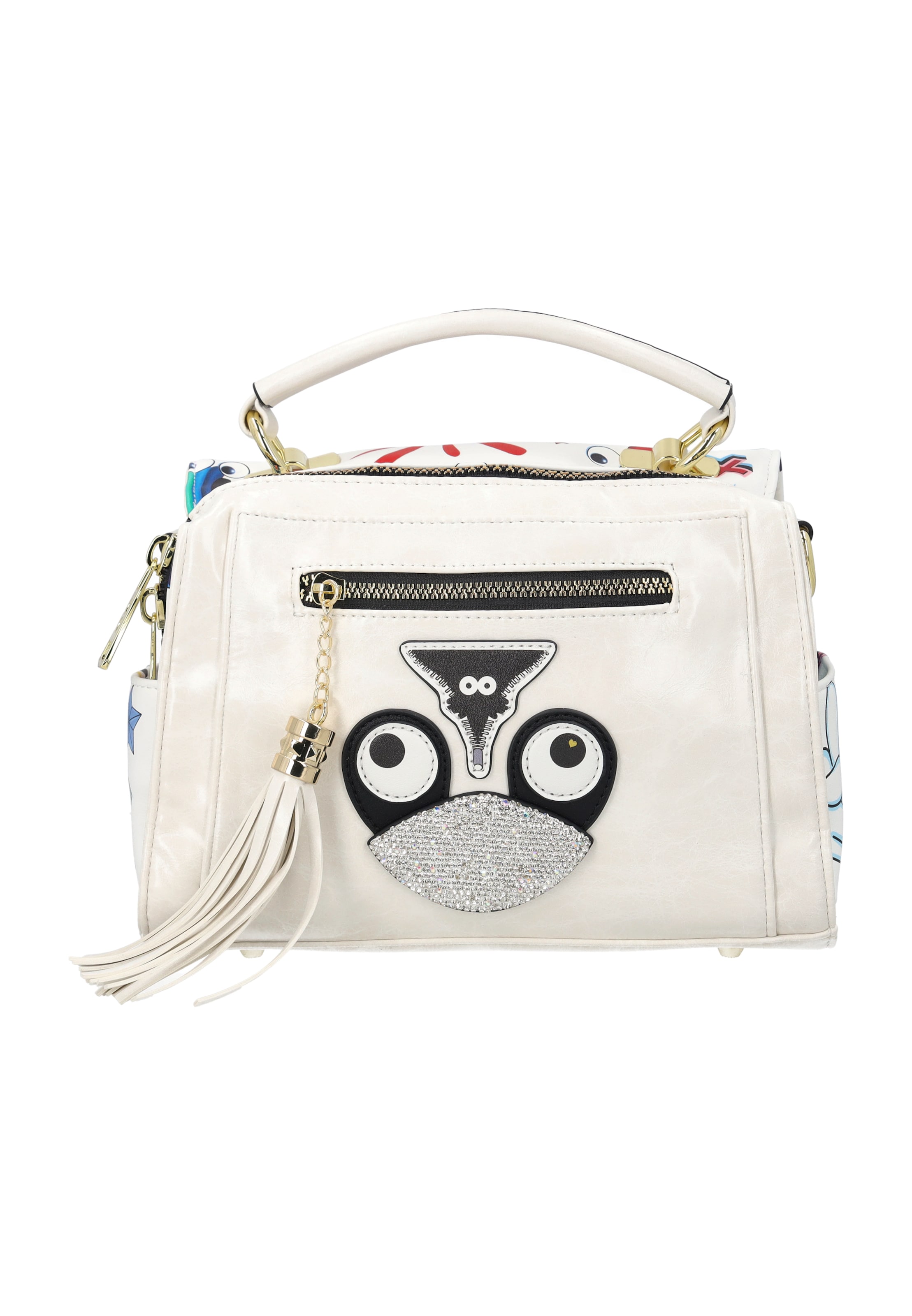 myMo Pop - Bolso de hombro 'Pop Eyetheme' en blanco: frente
